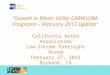 “Growth in Water Utility CARW/LIRA Programs – February 2013 Update”