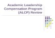 Academic Leadership Compensation Program (ALCP) Review