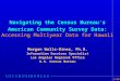 Navigating the Census Bureau’s  American Community Survey Data:
