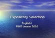 Expository Selection