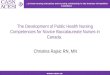 The Development of Public Health Nursing Competencies for Novice Baccalaureate Nurses in Canada