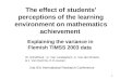 The effect of students’ perceptions of the learning environment on mathematics achievement