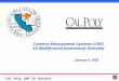 Common Management Systems (CMS)  SA Modification Governance Overview