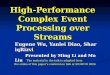 High-Performance Complex Event Processing over Streams