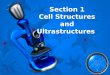 Section 1 Cell Structures and Ultrastructures