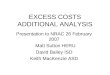 EXCESS COSTS ADDITIONAL ANALYSIS