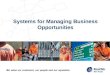 Systems for Managing Business Opportunities
