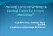 “ Making Sense of Writing: A Central States Extension Workshop”