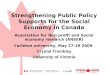 Strengthening Public Policy Supports for the Social Economy in Canada