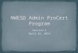 NWESD Admin  ProCert  Program