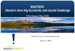 WATER: Alberta’s Next Big Economic and Social Challenge P. Kim Sturgess,  P.Eng . FCAE