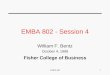 EMBA 802 - Session 4