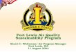 Fort Lewis Air Quality Sustainability Program Sherri C. Whiteman/ Air Program Manager