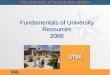 Fundamentals of University Resources 2008