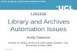 LIS1510 Library and Archives Automation Issues