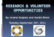 Research & Volunteer Opportunities