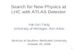 Search for New Physics at LHC with ATLAS Detector