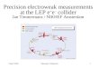 Precision electroweak measurements at the LEP e + e –  collider Jan Timmermans / NIKHEF Amsterdam