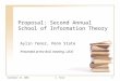Proposal: Second Annual School of Information Theory