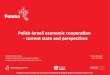 Polish-Israeli economic cooperation  – current state and perspectives