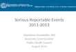 Serious Reportable Events 2011-2013