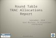 Round Table TRAC Allocations Report