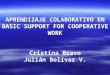 APRENDIZAJE COLABORATIVO EN BASIC SUPPORT FOR COOPERATIVE WORK Cristina Bravo Julián Bolívar V