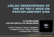 LGS-AO observations of the HV  Tau  C edge-on  protoplanetary  disk