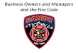 Business Owners and Managers and the Fire Code