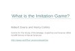 What is the Imitation Game?