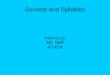 Sonnets and Syllables