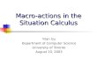 Macro-actions in the Situation Calculus