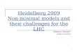 Heidelberg 2009 Non-minimal models and their challenges for the LHC