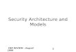 Security Architecture and Models