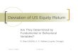 Deviation of US Equity Return