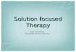 Solution focused Therapy