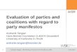 Evaluation of parties and coalitions with regard to party manifestos