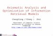 Axiomatic Analysis and Optimization of Information Retrieval Models