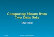 Comparing Means from Two Data Sets