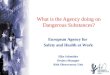 What is the Agency doing on Dangerous Substances?