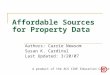 Affordable Sources  for Property Data
