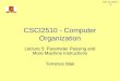 CSCI2510 - Computer Organization