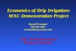 Economics of Drip Irrigation: MAC Demonstration Project