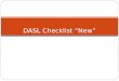 DASL Checklist “New”