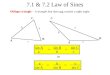 7.1 & 7.2 Law of Sines