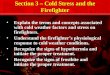Section 3 – Cold Stress and the Firefighter