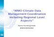 “WMO Climate Data Management Coordination including Regional Level Aspects”