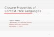 Closure Properties of Context-Free Languages