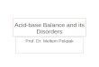 Acid-base Balance and its Disorders