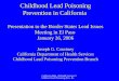 CA Childhood Lead Poisoning Prevention (CLPP) Program